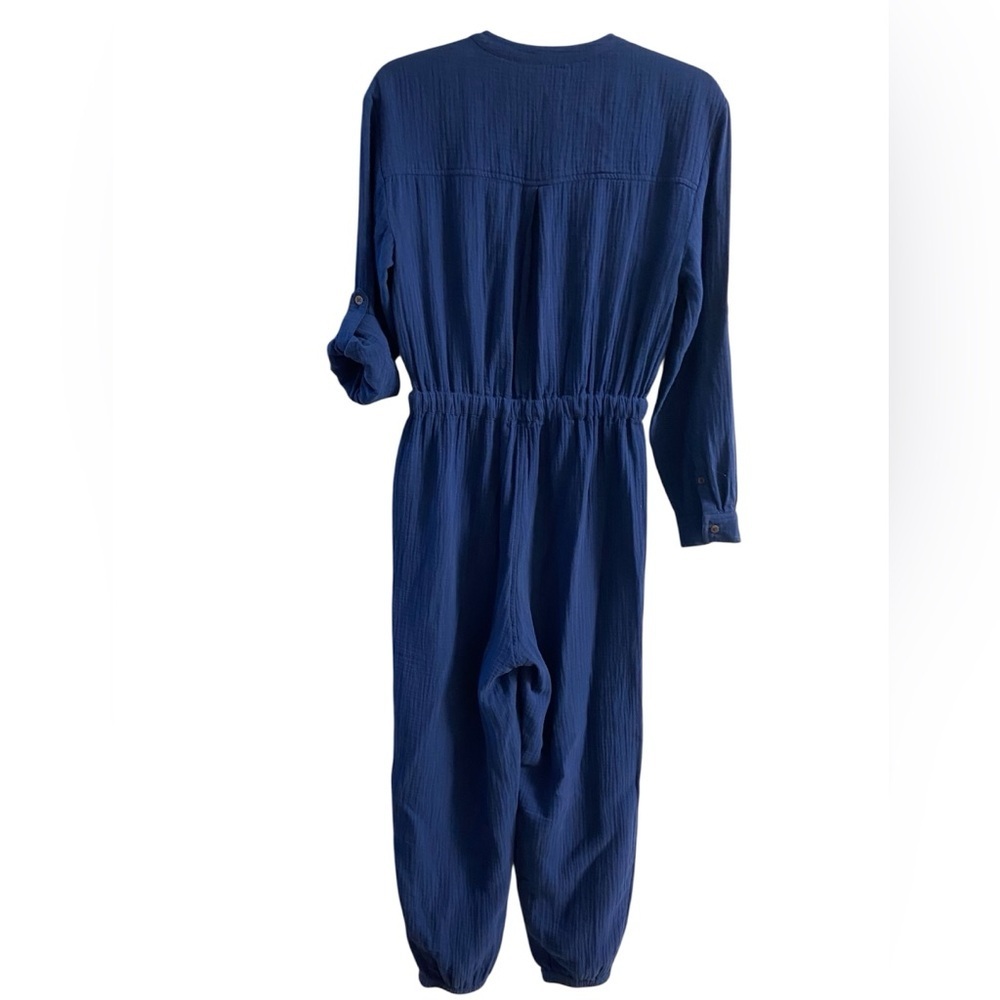 Madewell lightspun tapered leg‎ gauze navy blue jumpsuit women XS/S - Picture 3 of 10